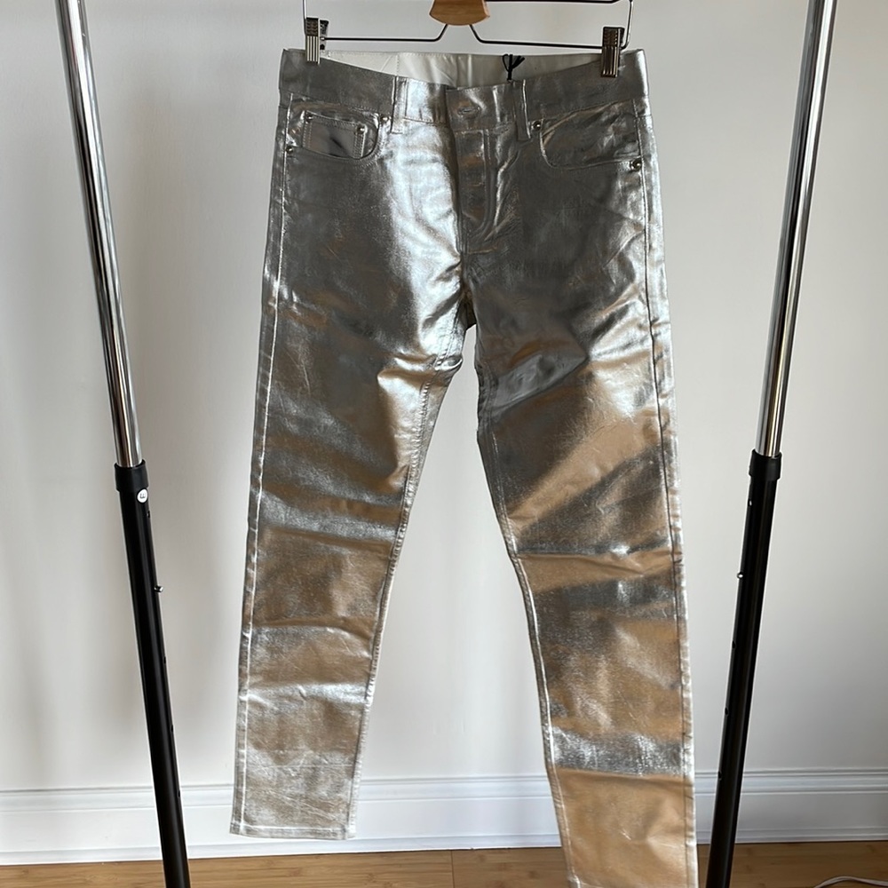 Paco Rabanne Silver Coated Denim